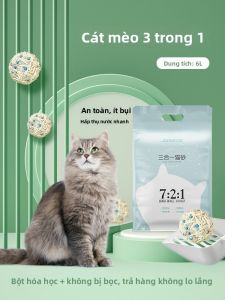 AIDEM | Bột Đá Sét Bentonite và Than Hoạt Tính Dùng Làm Cát Vệ Sinh Cho Mèo 5kg