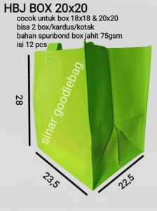 tas HBJ box 20x20 isi 12pcs tas spunbond tas besek tas kotak nasi tas hajatan tas syukuran tas