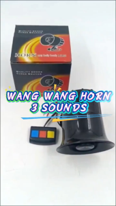 WANG WANG HORN 3 SOUNDS SIREN HORN WITH SWITCH FOR MOTORCYCLE & CAR UNIVERSAL