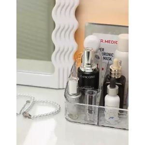 Acrylic Cosmetic Storage Box 4 Compartments Size 18x15x12cm Elegant Style Tools Storage Box