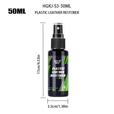 Car Plastic Leather Restorer Spray Polish Cleaner Coating Agent Back To Black More Gloss Car Cleaning Products S3