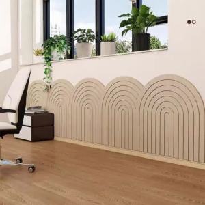 European Minimalist Curved Line Felt Decor Panels Floor Placed Polyester Fiber Pin Board for Home & Kindergarten Decoration Soft Corner Anti‑Collision Protection Modern Interior Aesthetic Wall Ornament