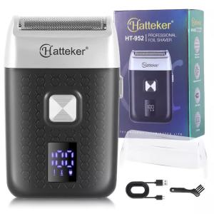 Hatteker | Hatteker Smart Digital Display Mini Electric Shaver for Travel Reversible Single-Head Mens Whiteness Enhancer Trimmer