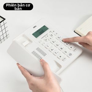 deli | Điện thoại bàn có dây cho gia đình & văn phòng một tay nghe hiển thị số gọi đến