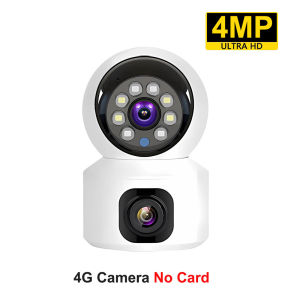 4G SIM IP Camera Wireless Dual Lens Night Vision Indoor Baby Monitor Human Detect Two Way Video Camara CCTV Security Protection