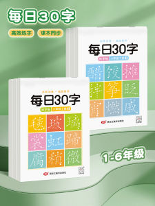 Daily 30 Characters Writing Practice Book Grade 2 Upper Textbook Synchronized Material Calligraphy Stress Relief Grid Hard Pen