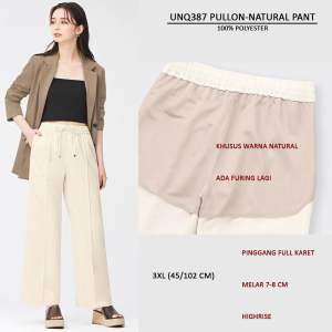 Celana Panjang Wanita Murah 387 Pullon Pants Black/ Natural