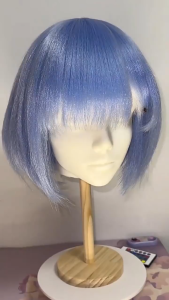 Synthetic Short Cosplay Wig Anime Ram Rem Role Play Synthetic Wigs for Party Christmas Costume Cosplay Wig Short Style Adjustable For Men Women
