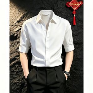 CHENMU | Wrinkle-resistant Breathable Ice Silk Short Sleeve Shirt