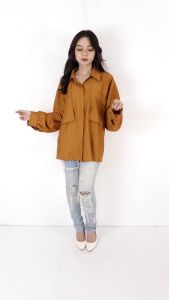 ATASAN KEMEJA CRINKLE AIRFLOW FULL Kancing Busui JUMBO LD 120 130 CM SUPER BIG SIZE 4XL 5XL 4278#