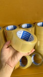 6 ม้วน เทปกาวหนา 45 ไมครอน ยาว 100 หลา กว้าง 2 นิ้ว แกนน้ำเงิน