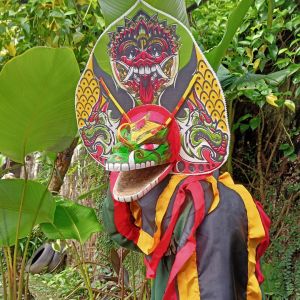 Mainan tradisional barongan anak Caplokan Spons Kemul Besar Siap Pakai Jamang lebar