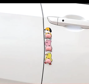 Stiker HP Lucu Silicon, Stiker Squishy 3D Viral, dan Pelindung Bemper Mobil Motif Kartun AH026 - LPM