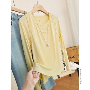 Separate or Layer Wearable Soft Tank Top Long Sleeve Set
