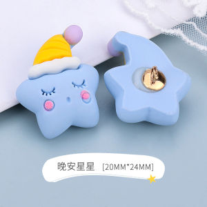 Childrens Cartoon 3D Button DIY Decoration Resin Metal Bottom Shirt Sweater Jacket Versatile Fastener Small Button