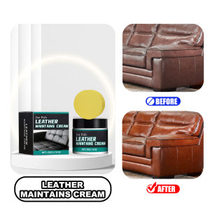 JUE-FISH Leather Repair Wax 50g Leather Maintains Cream for Car Sofa Shoes Wallet Handbags Restore Shine Leather Polishing Paste