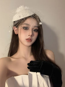 BXA Halloween Lace Mini Hat Hair Clip Womens Vintage Netting Headwear Photography Prop Fashionable Hair Accessories