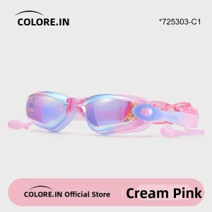 Colore.in | Waterproof Fogproof High-Definition Children Large Frame Swimming Goggles