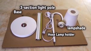 LED Bedside Floor lamp Tricolor light with bulb 12W E27 living room reading lamp Priority delivery