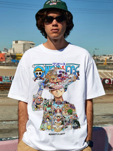 ONE PIECE Animation Derivatives  Mens Womens Two Dimensional Short Sleeve Sauron Choppa Loose Student Crew Neck Top Clothing