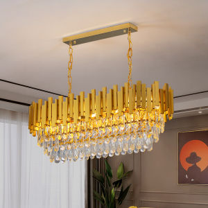 KASIDA Modern Luxury Gold Crystal chandelier lighting Led ceiling pendant lights Super Bright drop light Fixture chandelier light modern for living room dinning room Hotel