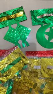 Garland Gantung Tarik Hiasan Dinding Dekorasi Lebaran Hari Raya Idul Fitri 2024 Bentuk Ketupat Bulan Bintang Masjid