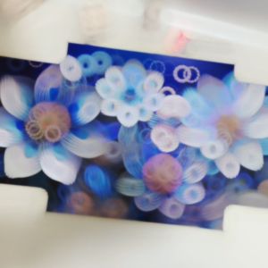 HIASAN DINDING SET BLUE ABSTRAK ORNAMEN FLORAL DEKORASI RUMAH