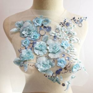 lace bordir bunga 3d import 进口刺绣花边