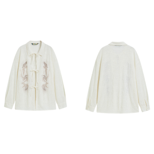 Octopusme Original Summer Thin Shirt Womens Sun Protection Air Conditioning Top National Style Loose Fit Long Sleeve Printed