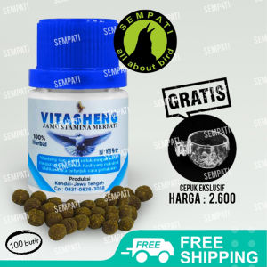 SEMPATI FREE GANTUNGAN BUAH Vitasheng Vitamin Jamu Pil Burung Merpati Balap Pos Tinggian Giring Keket Keras Terbang Tinggi Stabil Vitaseng Doping Merpati Balap