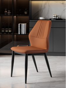Small Apartment Accessible Luxury Modern Dining Chair Minimalist Leather Backrest Dining-Table Chair For Home Internet Celebrity Cosmetic Chair Hotel Stool