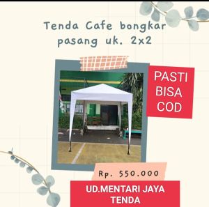 PROMO TENDA BAZAR JUALAN 2 x 2 PUTIH MURAH BERKUALITAS TENDA CAFFE TENDA PIRAMIT TENDA KAZEBO TENDA KRUCUT TENDA JUALAN