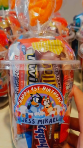 25 pcs Candy cup(16oz)sweet treats giveaways with customized sticker