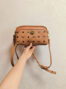 New Printed Zipper Crossbody Bag Double Zipper Soft Leather Casual Small Bag Single Shoulder Bag Mobile Phone Bag Womens Small Bag