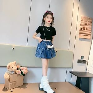 💖Ready Stock💖Kids Girls Jeans Skirt (H38)女童牛仔裙