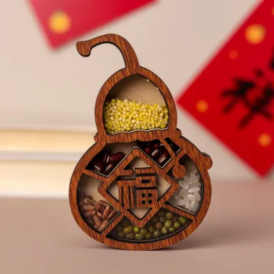 YIMING | Decorative Magnetic Fridge Magnet Creative Design Traditional Chinese Style Wooden High-Quality