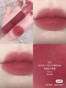 New 3CE Evening Transparent Velvet Acrylic Lipstick Womens Brown Lip Glaze Matte Finish Summer Spring Multiple Skin Types