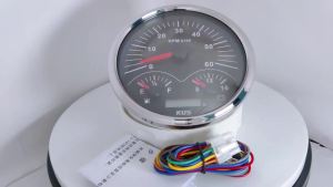 KUS Car 110mm Multifunction Gauge Tachometer Fuel Level 12V Voltmeter Oil Pressure Water Temp Gauge with Red/Yellow Backlight