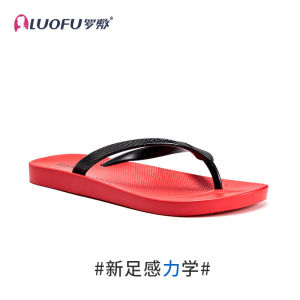 Luofu Flip-Flops Men Summer Outwear Young and Middle-Aged Easiest for Match Flat Flip-Flops Non Slip Beach Plywood Sandals Shoes