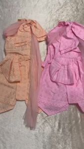 ชุดไทยเด็ก ชุดลอยกระทงเด็ก สงกรานต์ รุ่น sweet Bow (ชุด2ชิ้นสไบ+โจง) (THAI19)