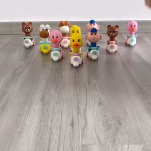 Mainan edukatif anak press cute scooter karakter lucu bebek beruang tekan berjalan