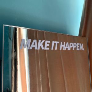 Nordic Style Motivational English Wall Stickers Coffee Shop Mirror Glass Decals Waterproof PVC Home Decorations