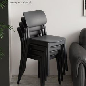 Thickened Plastic Stackable Dining Chair Simple Commercial