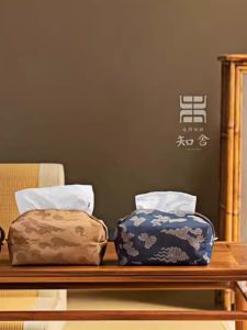 ZhiShe Premium Cotton Cloud Pattern Paper Towel Holder Living Room Tea Table Car Original New Chinese Traditional Craftsmanship