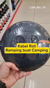 KENMASTER KABL042 KABEL ROLL 6 Meter Extensi Panjang 4 LUBANG + Indicator Light SNI Gepeng Tipis