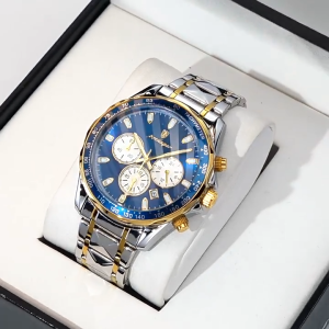 POEDAGAR Genuine Mens Watch Stainless Steel Strap Luminous Calendar Waterproof 815