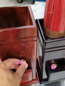 Ống đựng nhang chất liệu gỗ tràm tự nhiên nhiều mẫu đẹp