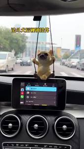 New Resin Cute Dog Anime Car Accessorie Swing Bulldog Pendant Auto Rearview Mirror Ornaments Birthday Gift Couple Accessories