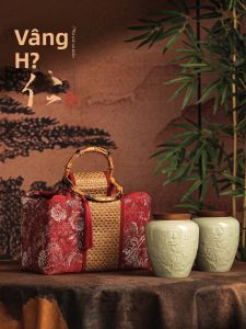 Hộp Đựng Trà Gốm Sứ Sáng Tạo Cao Cấp Hộp Đựng Trà Trà Xanh Trà Đỏ Hộp Quà Tặng Có Nắp Gốm Sứ Màu Xanh Lá Cây Hộp Đựng Trà Rỗng