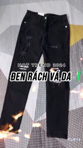 Quần bò jean nam dài đen va da phong cách chất jean co giãn tốt chuẩn form bền đẹp phối đồ dễ dàng giá tốt